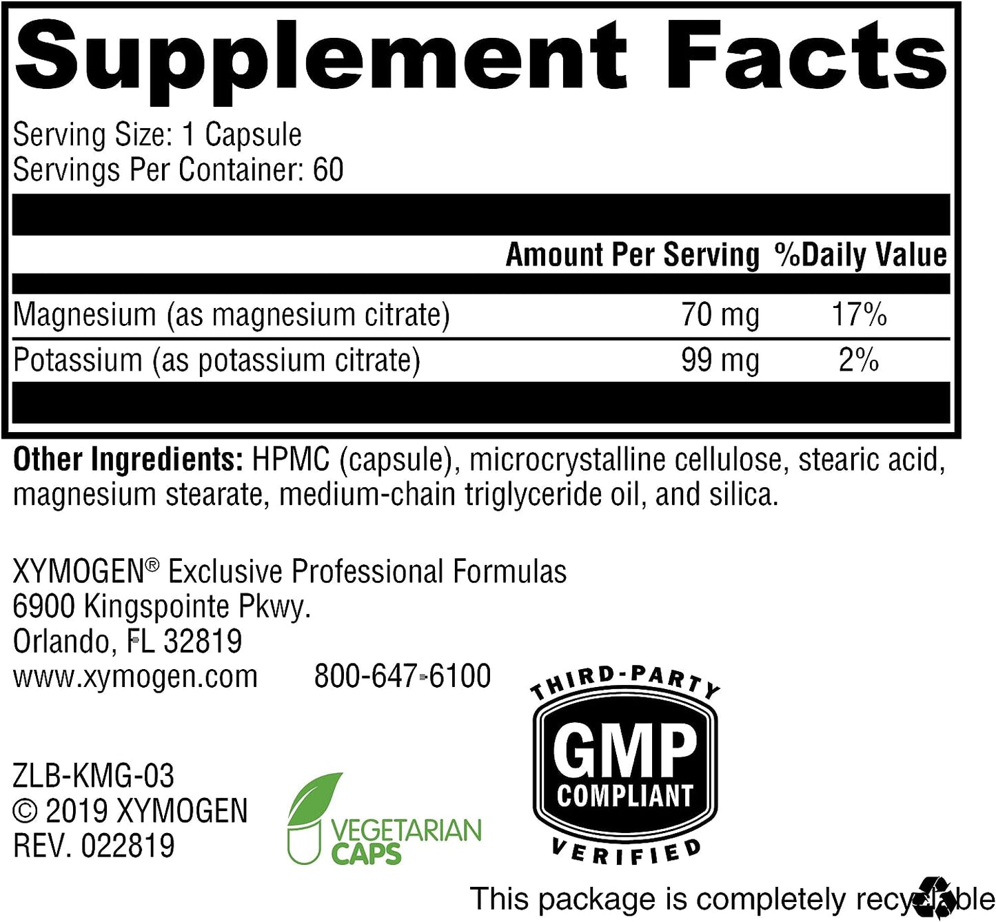 K-Mg Citrate™ 60 Capsules