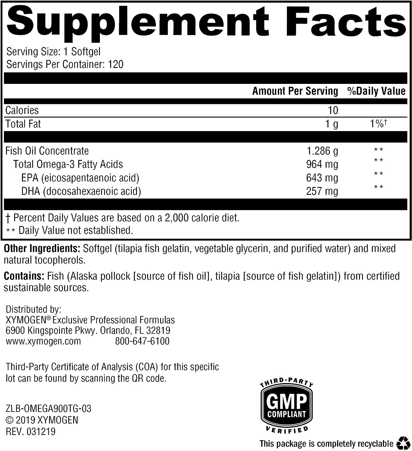 OmegaPure 900-TG™ 120 Softgels