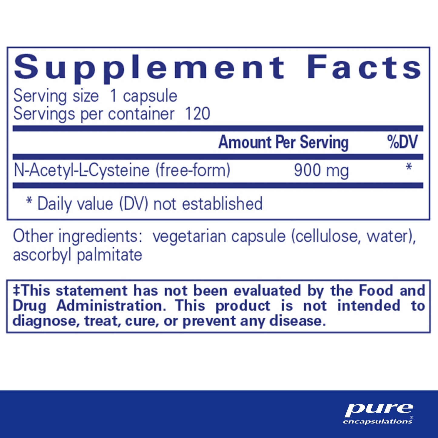NAC (N Acetyl l Cysteine) 900 mg.
